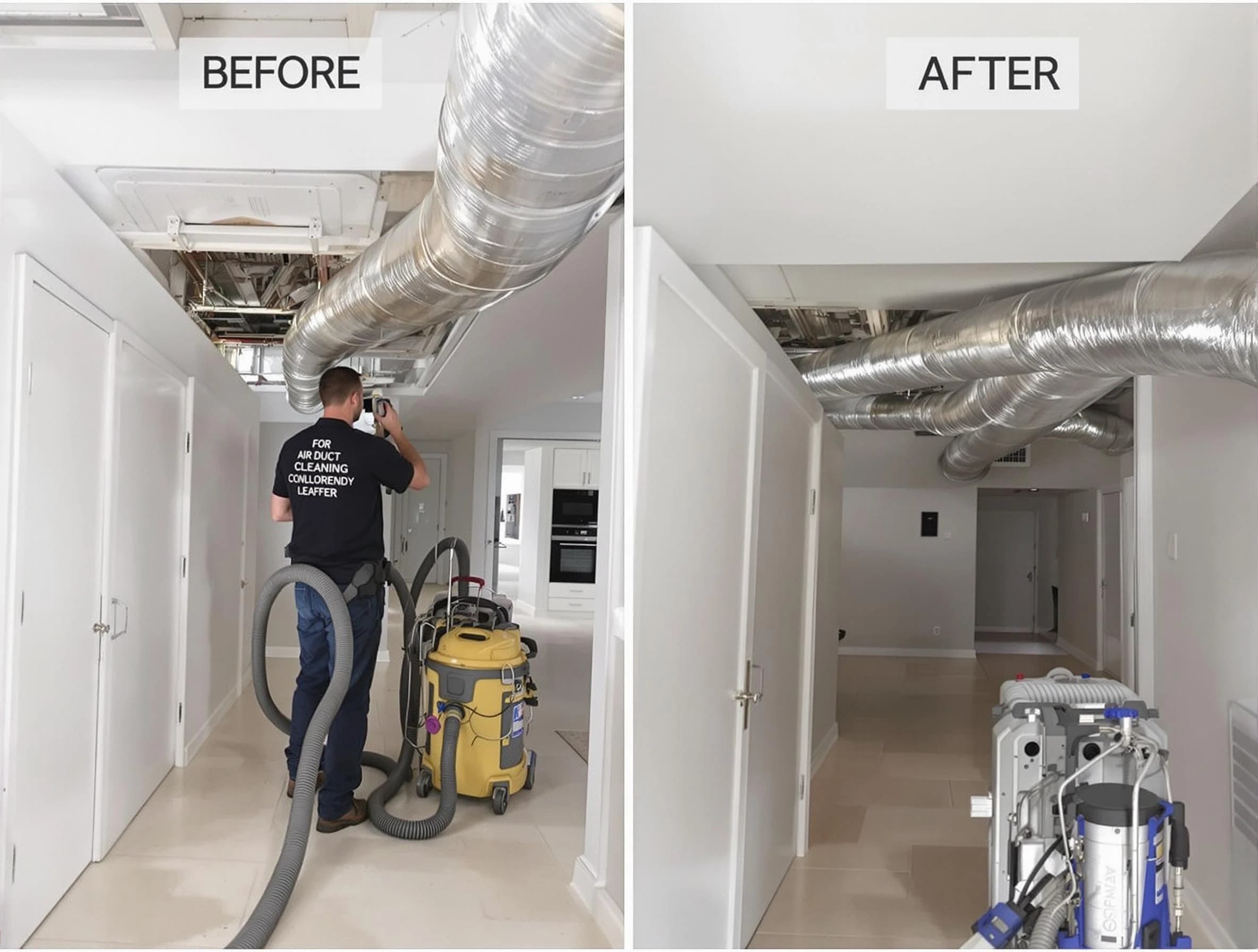 Malden Air Duct Cleaning professional performing thorough air duct cleaning in Malden