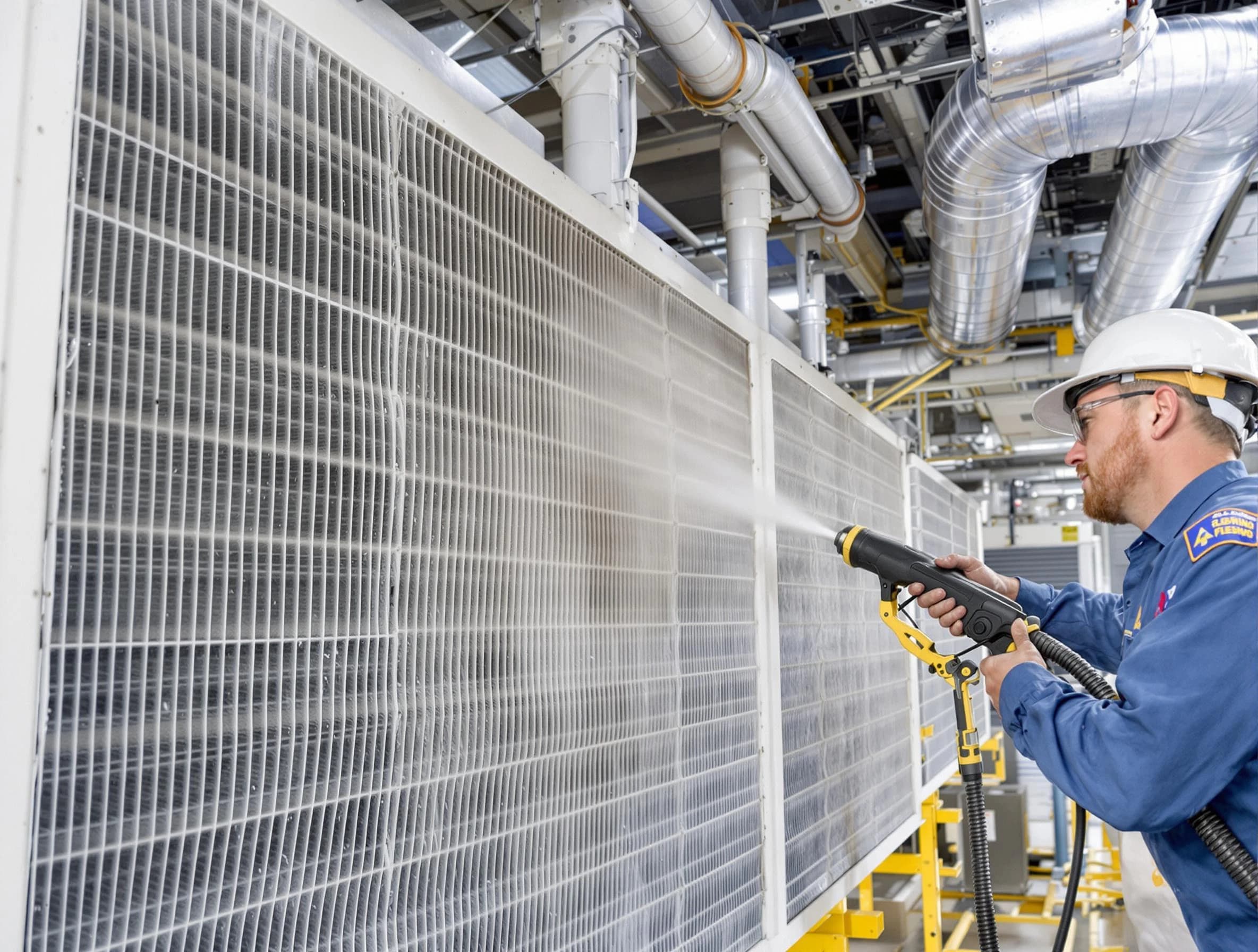 Professional commercial coil cleaning by Malden Air Duct Cleaning in Malden