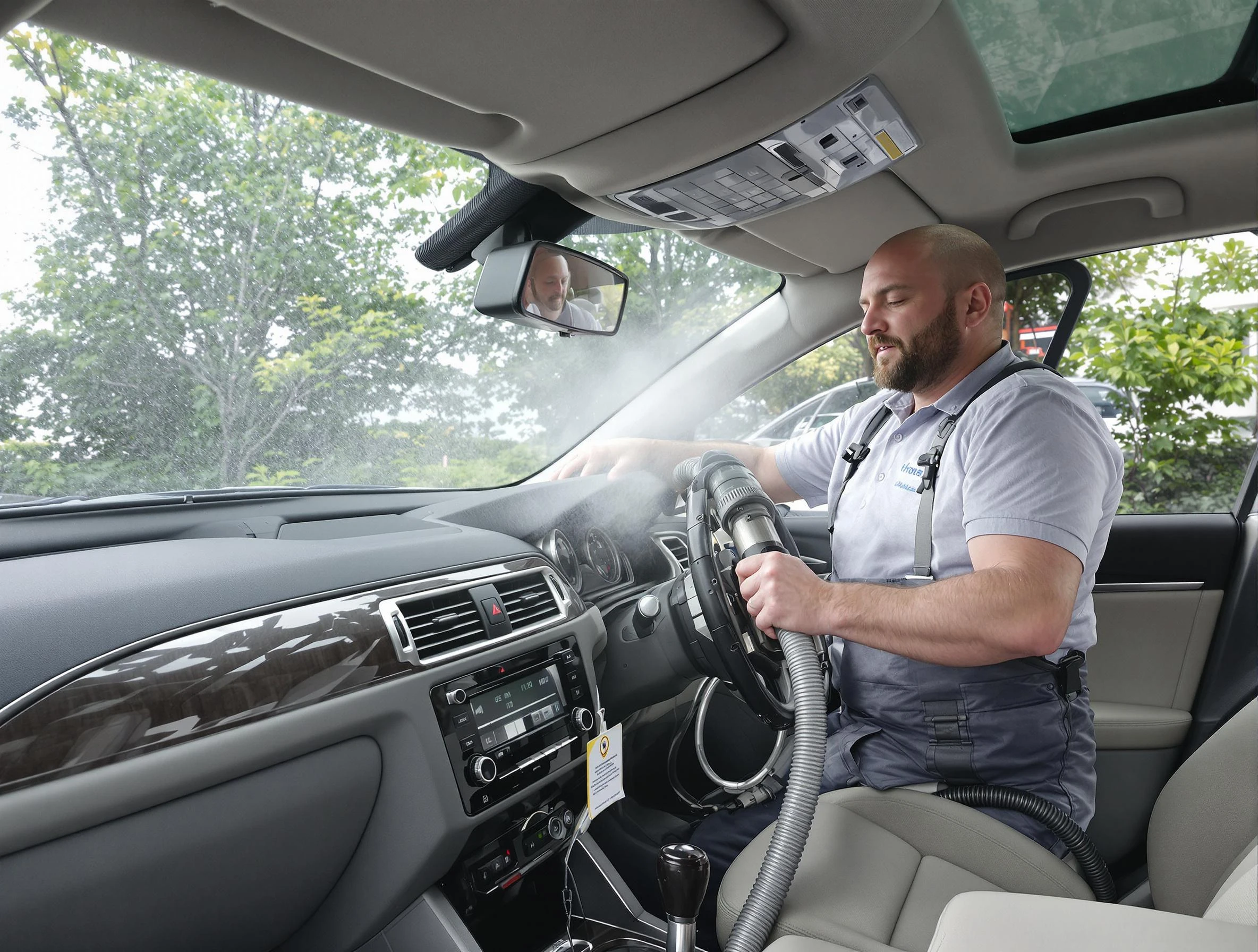 Malden Air Duct Cleaning specialist performing professional car duct cleaning in Malden