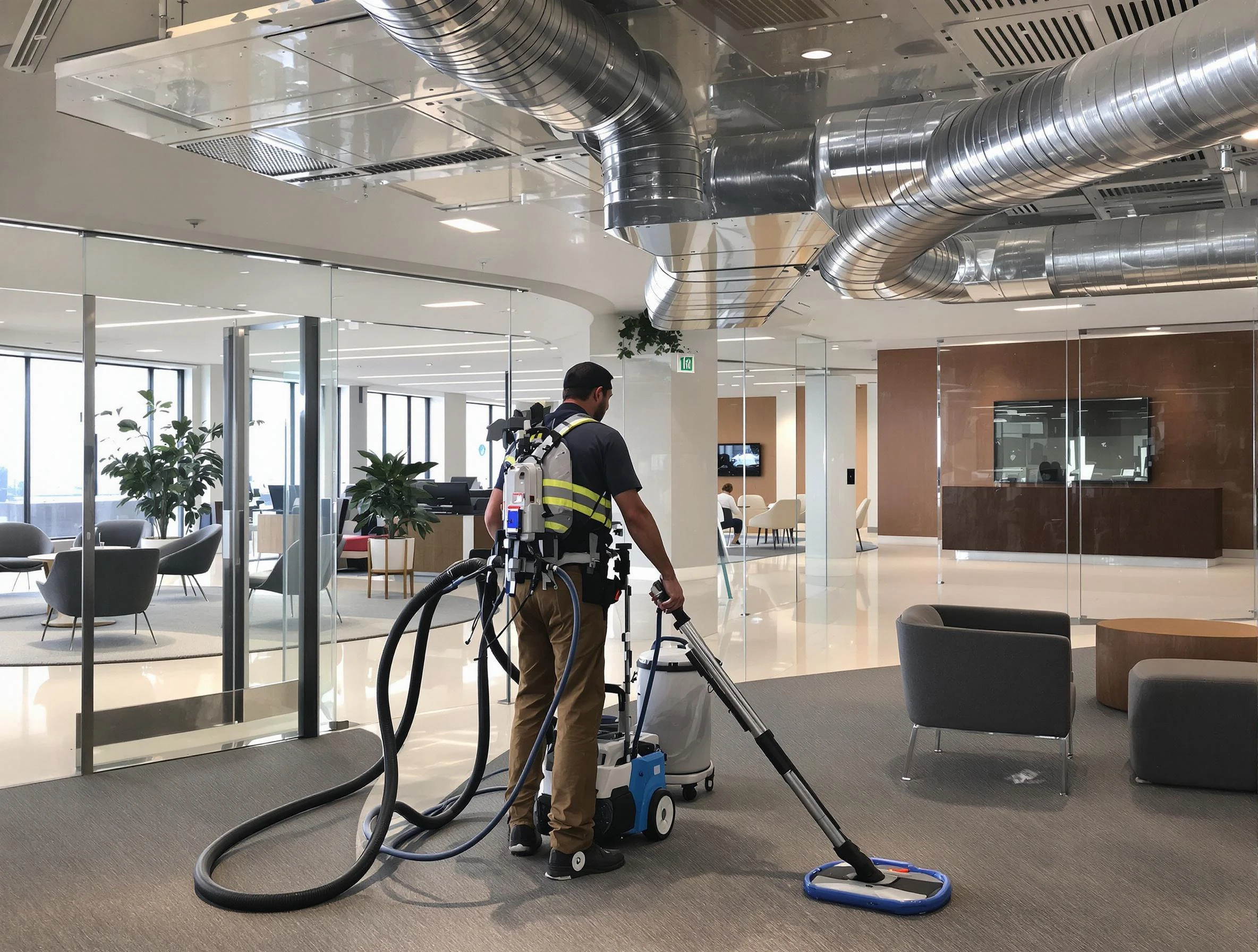 Commercial duct cleaning service by Malden Air Duct Cleaning in Malden