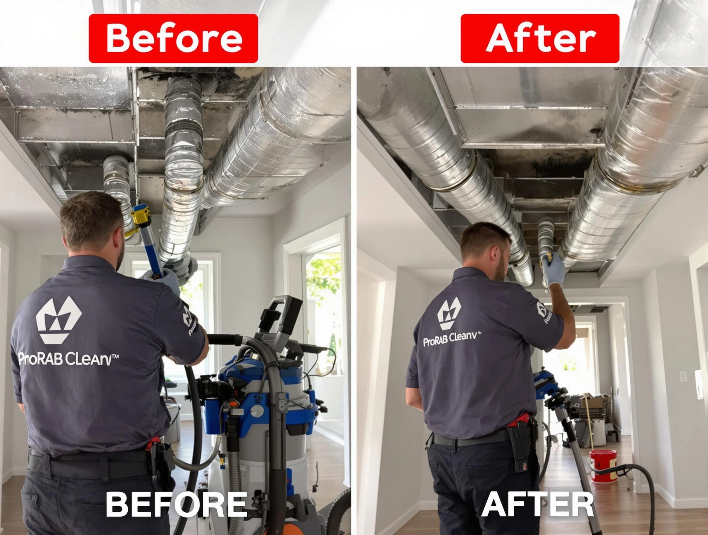 Malden Air Duct Cleaning expert performing thorough residential duct cleaning in a Malden home
